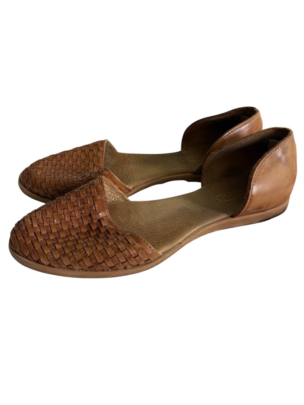 Seychelles Woven Leather D'Orsay Flats - Brown - Picture 4 of 5